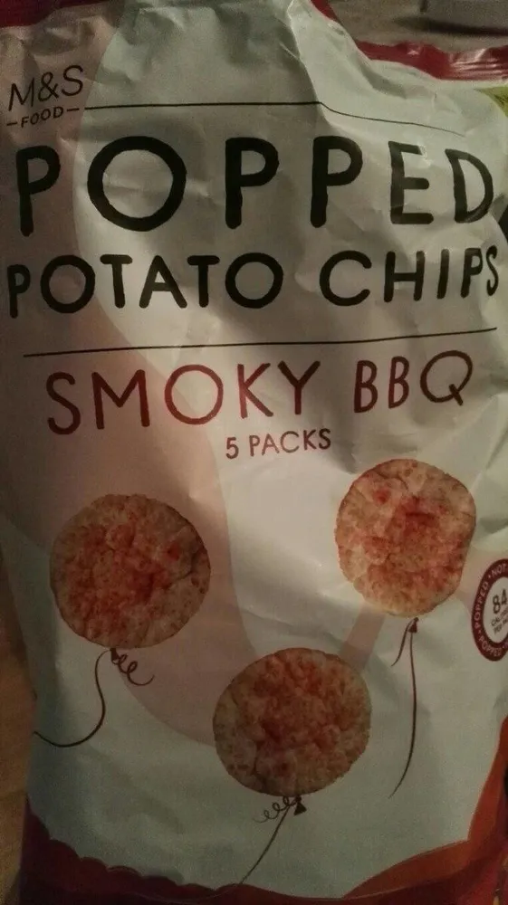 Popped potato chips