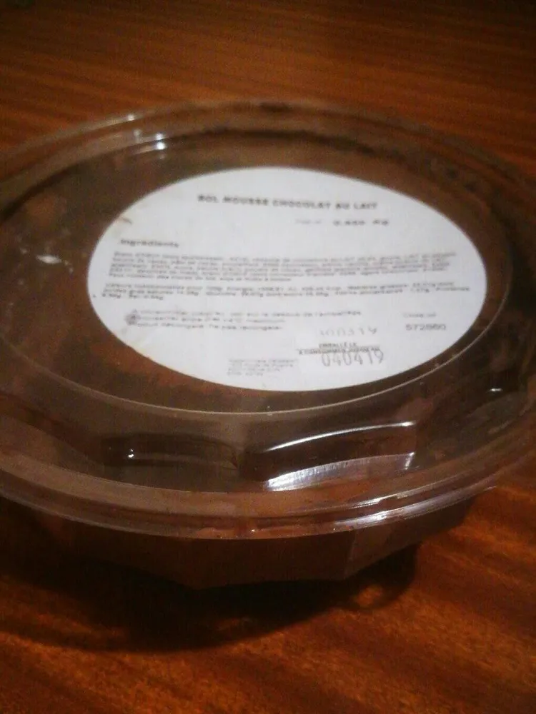 Bol mousse au chocolat au lait