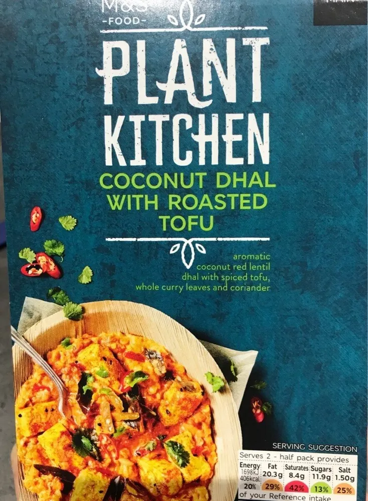 Plant kitchen coconutdhal with roasted tofu