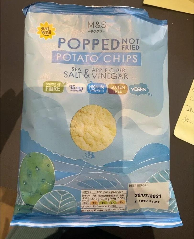 Sea Salt & Vinegar Popped Chips (M&S)