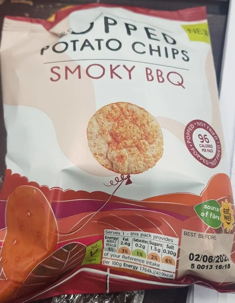 Smoky Barbecue Flavour Popped Chips
