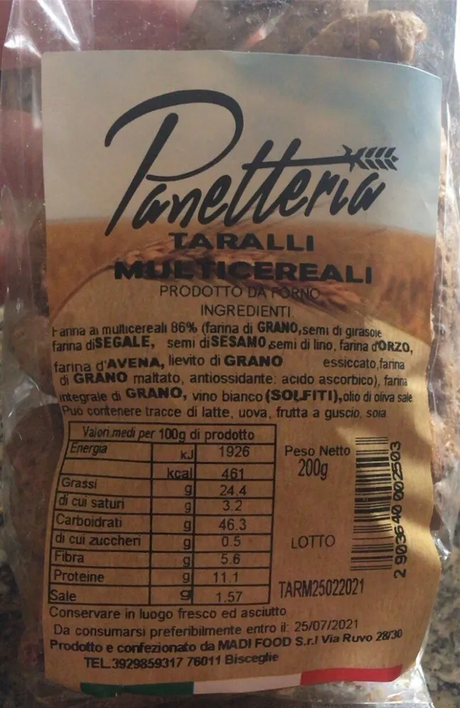 Taralli multicereali
