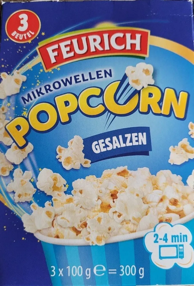 Popcorn Süss, Mit Zucker