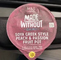 Made Without Dairy Soya Greek Style Peach & Passion Fruit Pot