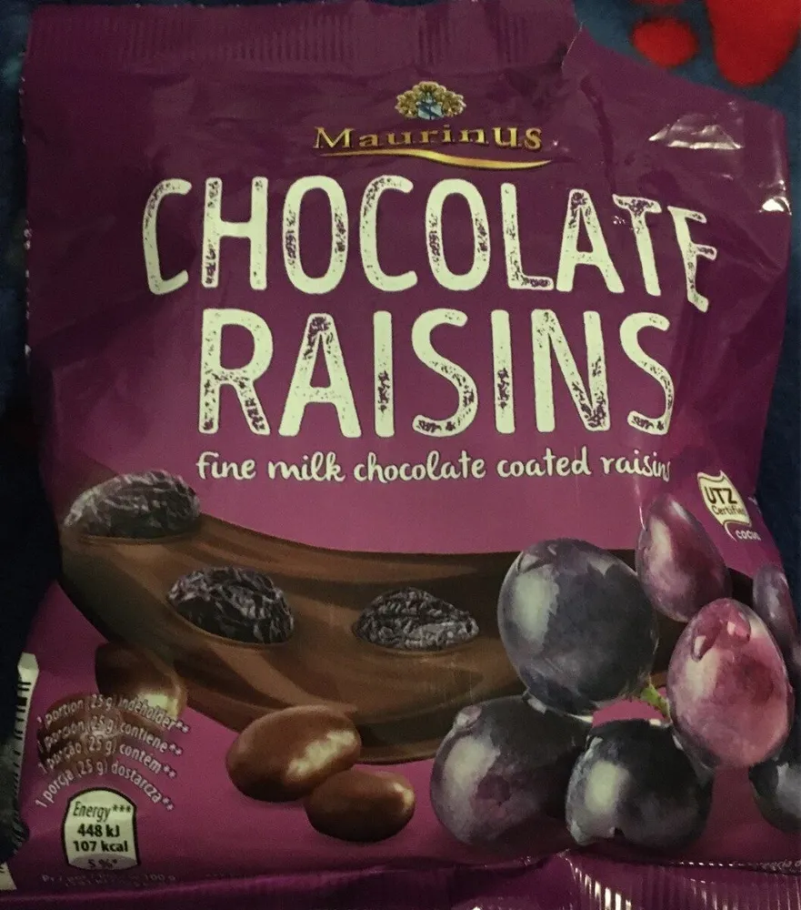 Chocolate raisins