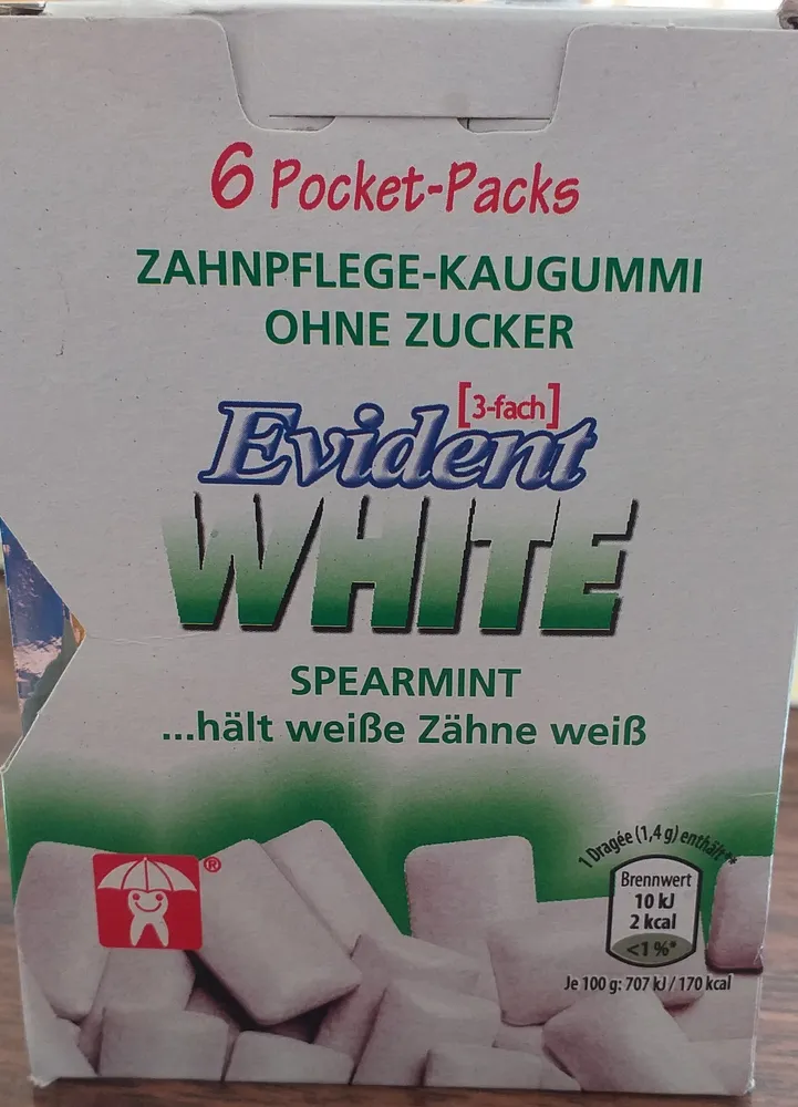 Zahnpflege-Kaugummi Evident White