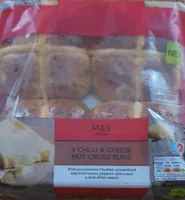 Chili & cheese hot cross buns