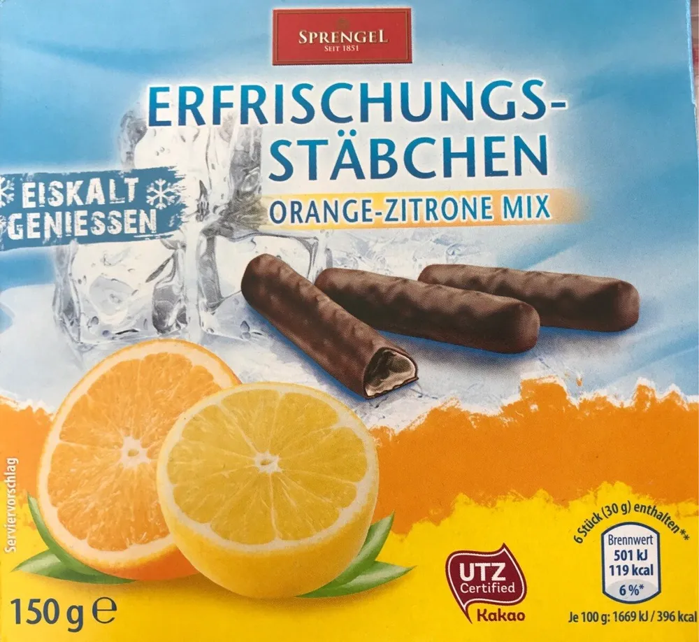 Erfrischungs Stäbchen, Orange Zitrone Mix