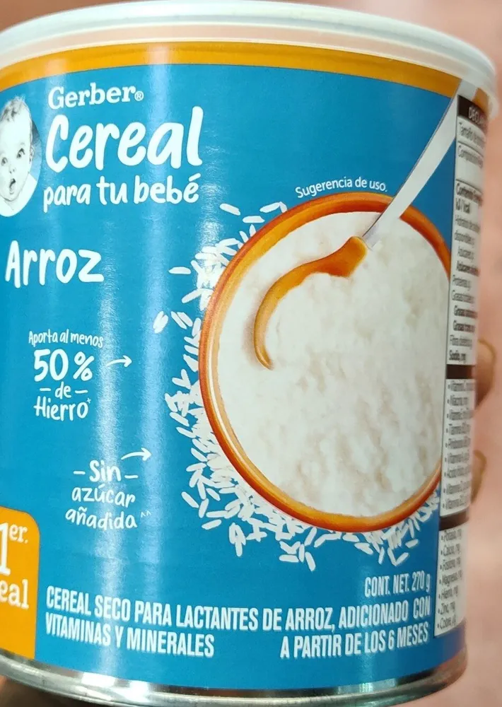 Arroz seco para lactantes
