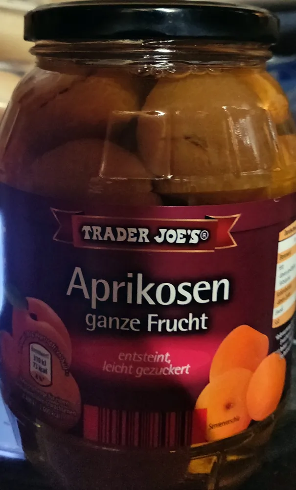 Aprikosen ganze Frucht entsteint, leicht gezuckert
