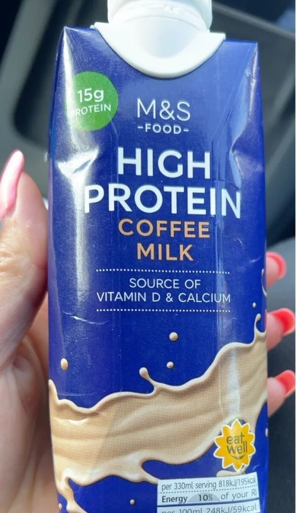 High protein coffee milk