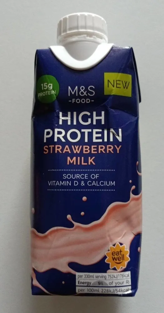 High protein strawberry milk