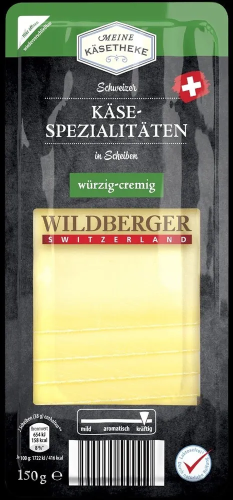 ALDI MEINE KÄSETHEKE Käse Schweizer Käsescheiben Wildberger In Scheiben 150g 3.29€ 1kg 21.93€