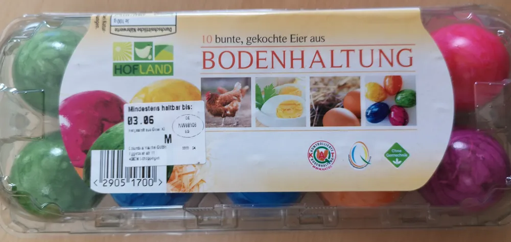 Bunte gekochte Eier