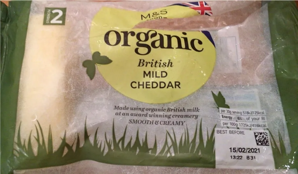 Organic British  mild chedar