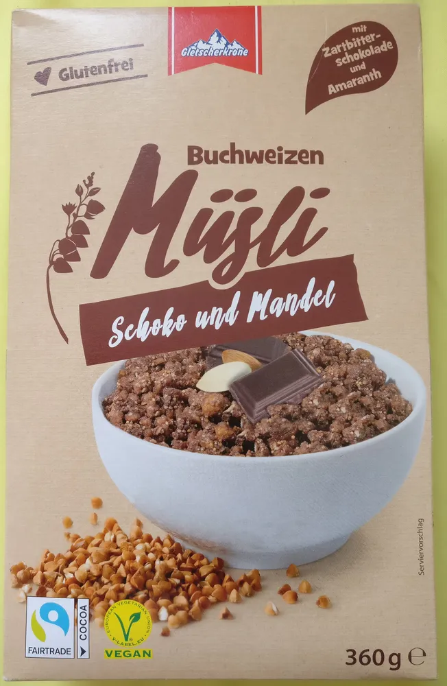 Buchweizen Müsli Schoko und Mandel