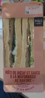Sandwich roti de boeuf mayonnaise raifort