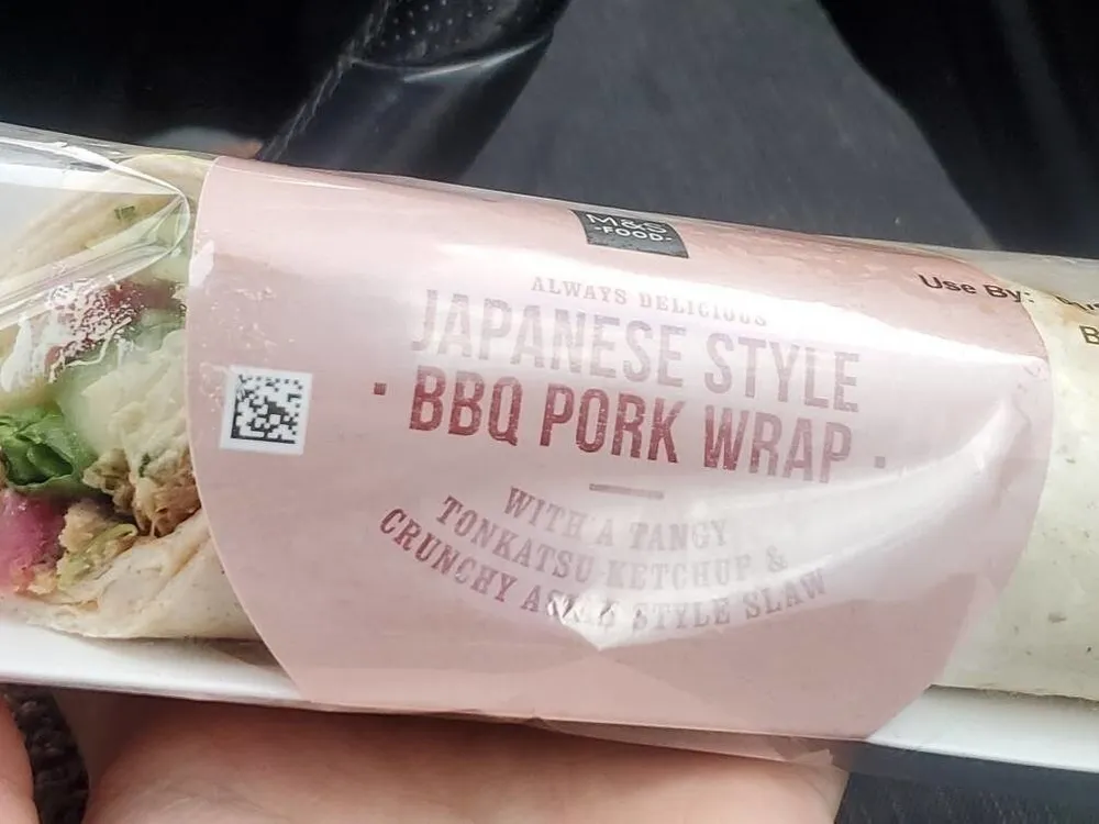 Japanese style bbq pork wrap