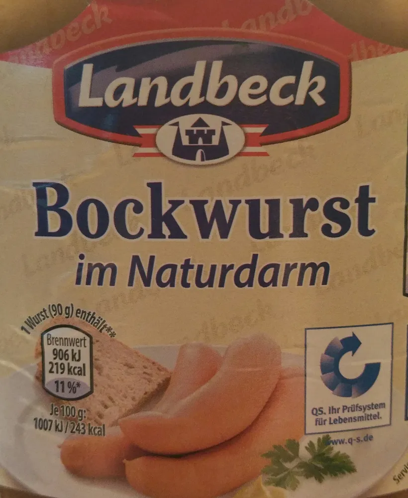 Bockwurst im Naturdarm