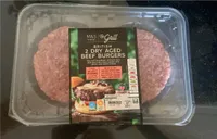 2 dry aged beef burgers