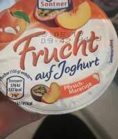 Frucht auf Joghurt, Pfirsich-Maracuja