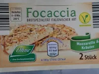 Focaccia Paprika / Focaccia Mozzarella & Kraüter