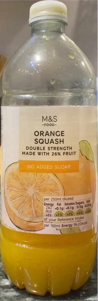 Orange Squash -No Added Sugar