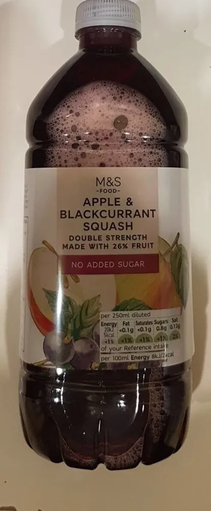 Apple and blackcurrant squash