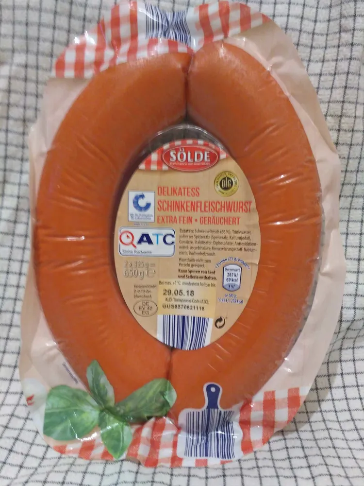 DELIKATESS SCHINKENFLEISCHWURST EXTRA FEIN GERÄUCHERT