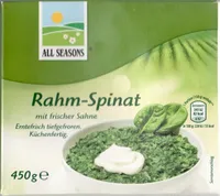 Rahm-Spinat mit frischer Sahne