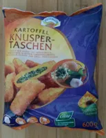 Kartoffel Knuspertaschen gefüllt mit Spinat und Mozzarella