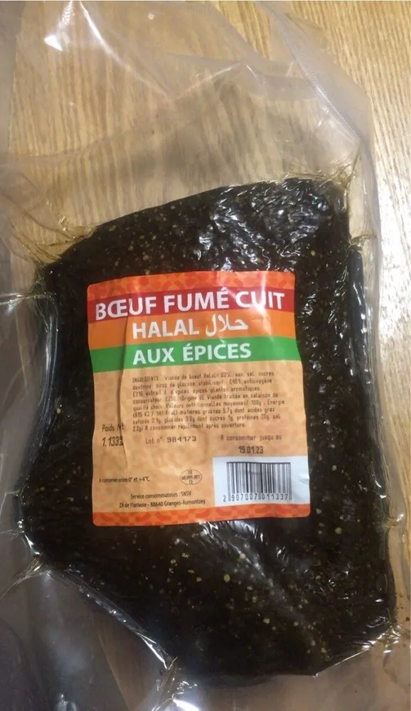 Bœuf fumé cuit