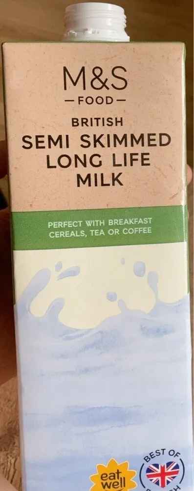 M&S semi skimmed long life milk