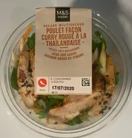 Salade poulet façon curry rouge à la thailandaise