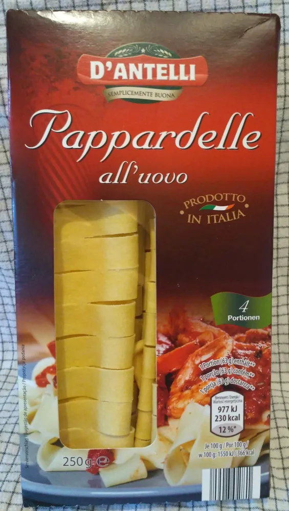Pappardelle all ' uovo Pasta