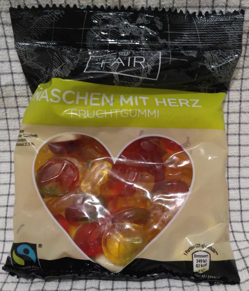 Naschen mit Herz Fruchtgummi