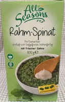 Rahm-Spinat portionierter erntefrisch tiefgefroren, kochfertig mit frischer Sahne