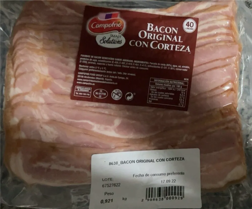 Bacon Original con Corteza
