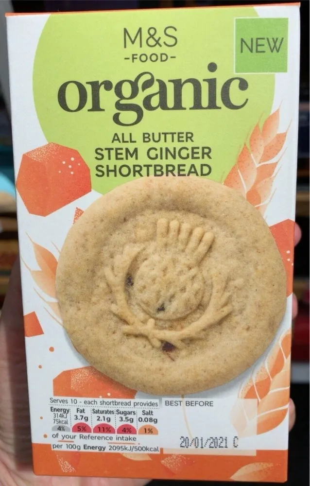 Ginger shortbread