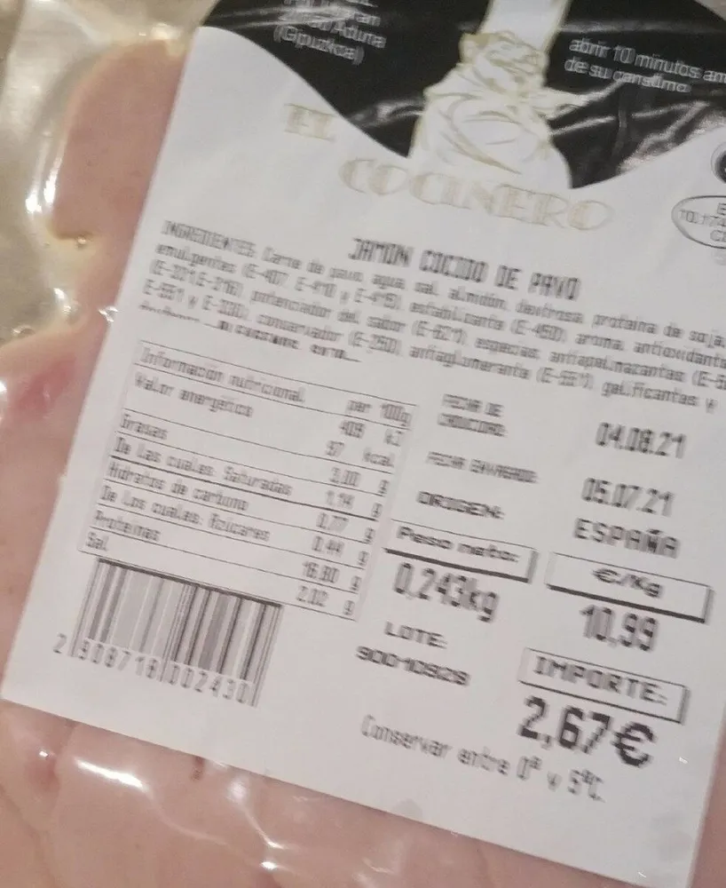 Jamon de pavo