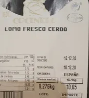 lomo fresco de cerdo