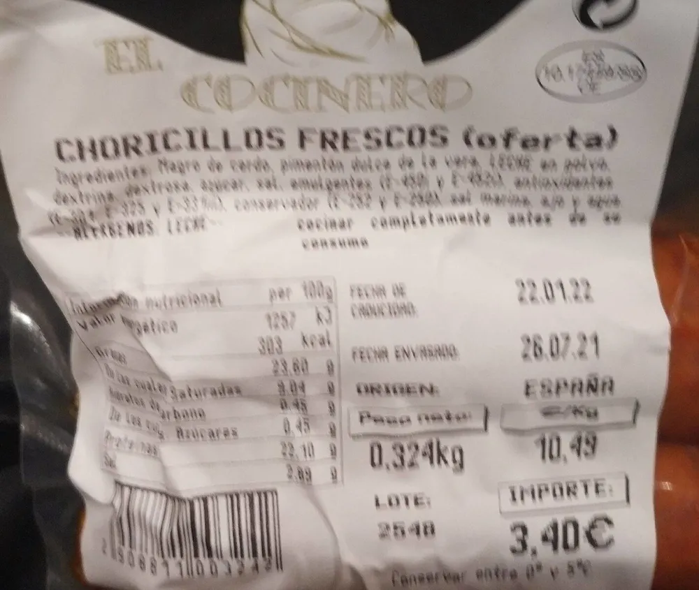 Chorizo fresco