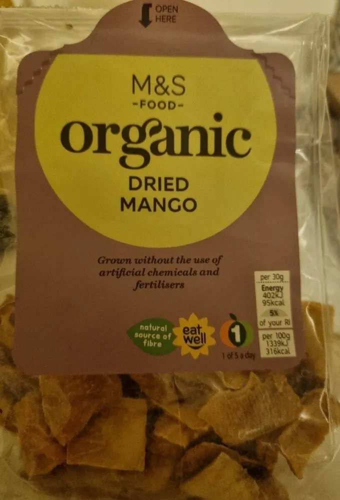 Organic dried mango