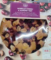 Morello cherry and almond tart