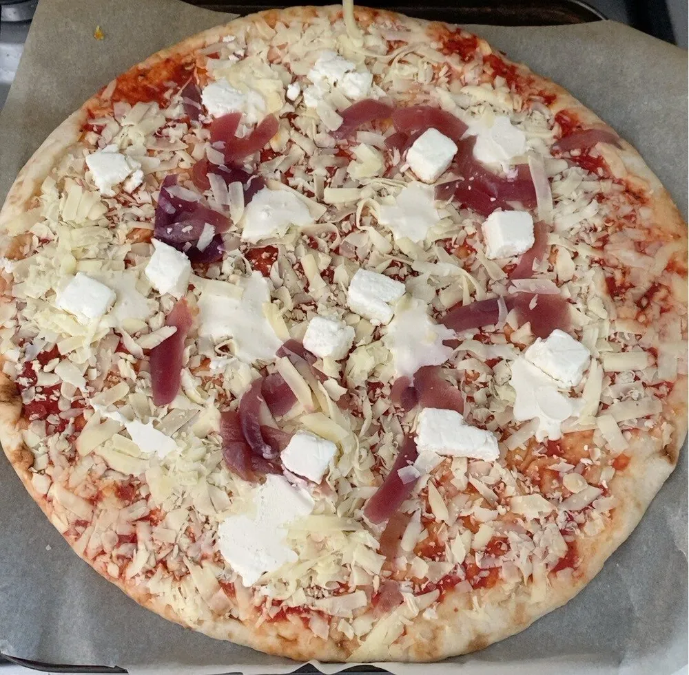 Feta mascarpone and caramelised onion