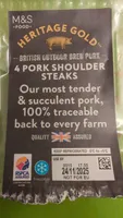 Heritage Gold Pork Shoulder Steaks
