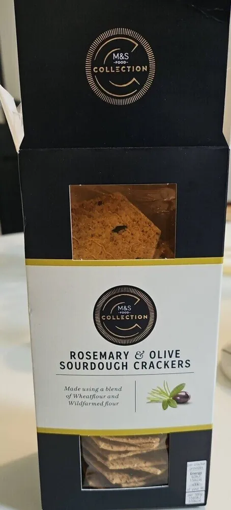 Rosemary & Olive Sourdough Crackers