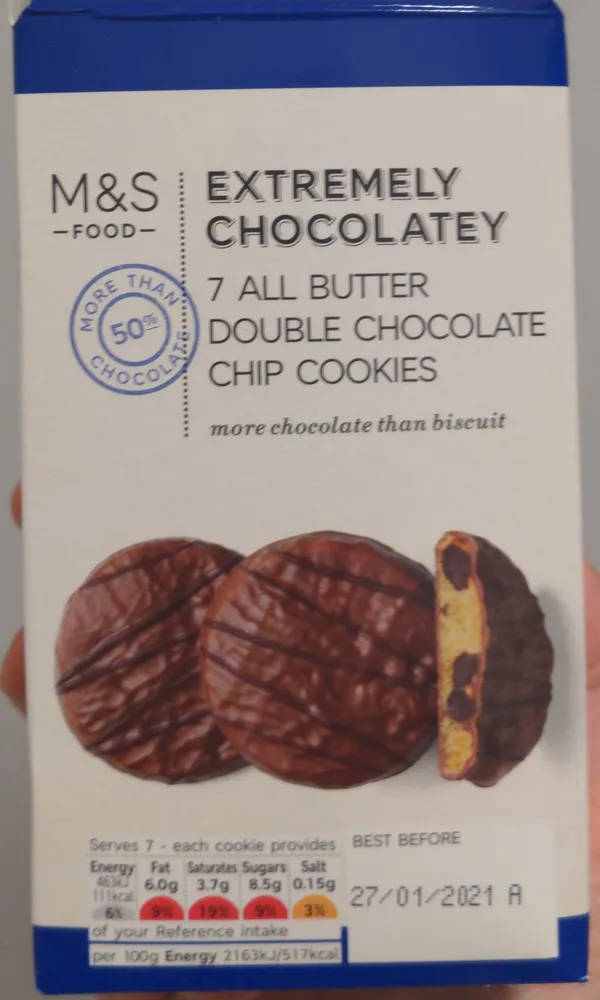 Chip cookies double chocolate