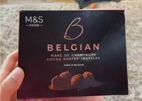 Belgiam marc de champagne cocoa dusted truffles
