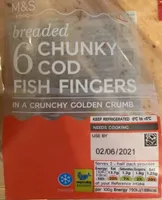 Breaded chuncky cod fillet